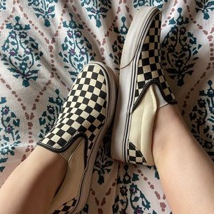 Checkerboard Slip-On Vans
